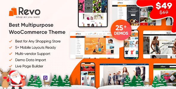 Revo - Multipurpose Elementor WooCommerce WordPress Theme (25+ Homepages & 5+ Mobile Layouts)