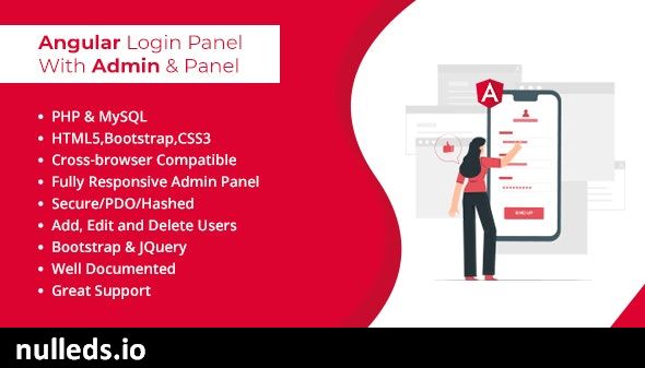 Angular Login Panel with Admin and User