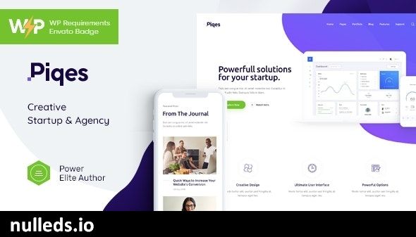 Piqes | Creative Startup & Agency WordPress Theme