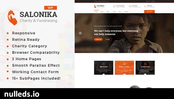 Salonika - Charity/Fundraising WordPress Theme