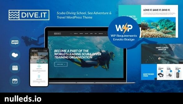 DiveIt -  Scuba Diving School, Sea Adventure & Travel WordPress Theme