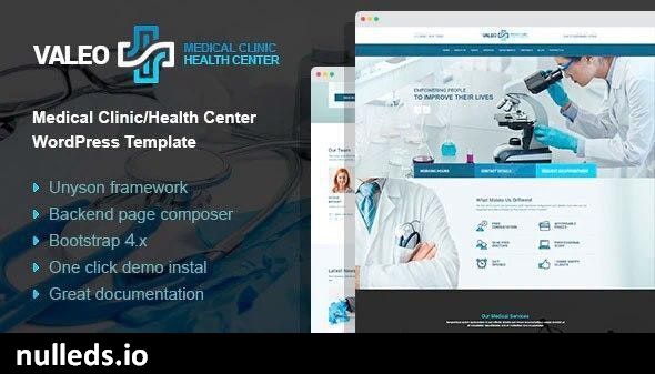 Valeo - health center and hospital WordPress Theme