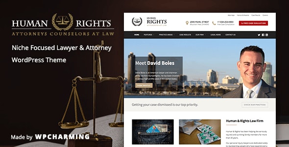 HumanRights - Lawyer and Attorney WordPress Theme