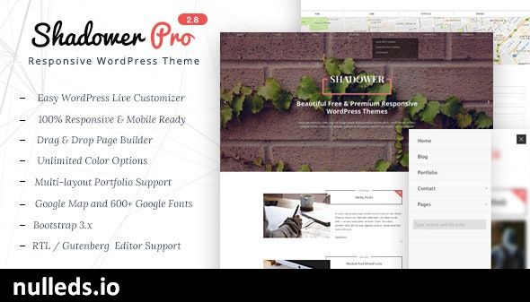 Shadower Pro - A Responsive WordPress Theme for Bloggers