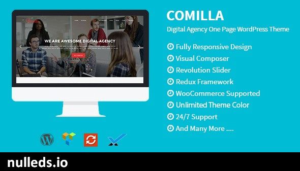 Comilla - Digital Agency One Page WordPress Theme