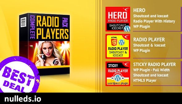 HTML5 Radio Players WordPress Plugins Bundle