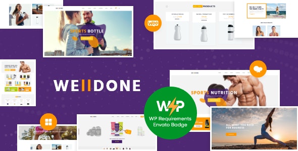 Welldone - Sports & Fitness Nutrition and Supplements Store WordPress Theme