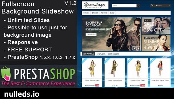 Prestashop Fullscreen Background Slideshow