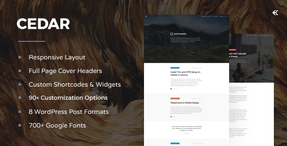 Cedar - Responsive WordPress Blog Theme