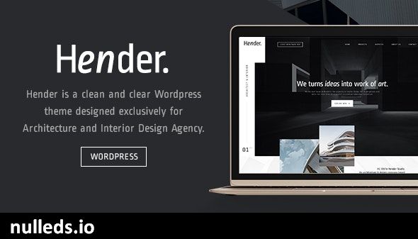 Hender - Architecture and Interior Design Agency WordPress Theme