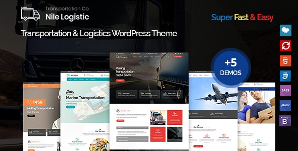 Nile - Transportation and Logistics WordPress Theme