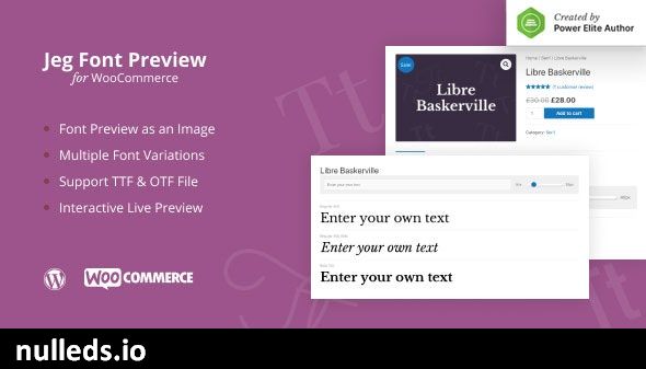 Jeg Font Preview - WooCommerce Extension WordPress Plugin