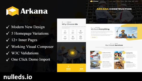 Arkana - One Page Construction WordPress Theme