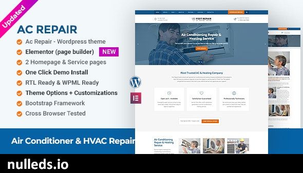 Air Conditioner & HVAC Repair WordPress Theme