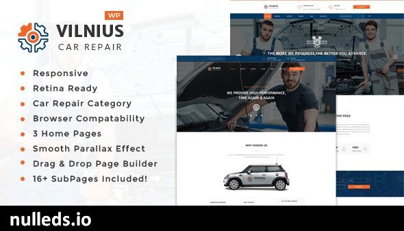 Vilnius - Auto Mechanic Repair  WordPress Theme