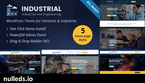 Industrial - Industry and Engineering WordPress Theme