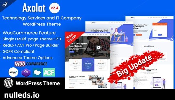 Axolot - IT Solutions & Startup Company WP Theme