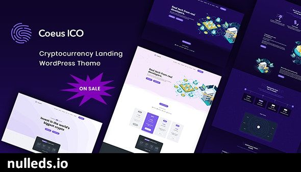 Coeus - Cryptocurrency Landing Page WordPress Theme