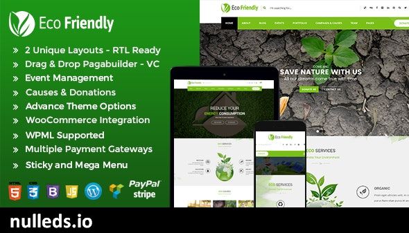 Eco Friendly Environmental WordPress - Eco Nature NGO Theme