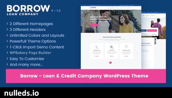 Borrow - Loan Company Responsive WordPress Theme