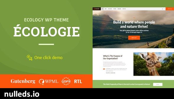 Ecologie - Environmental & Ecology WordPress Theme