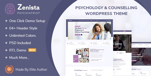 Zenista - Psychology & Counseling WordPress Theme