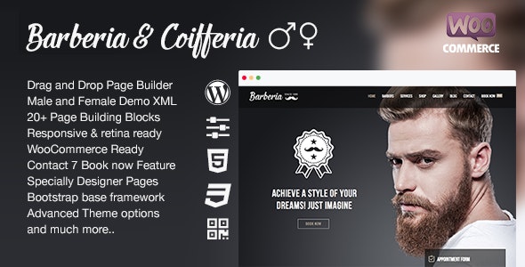 Barberia | Salon Responsive WordPress Theme