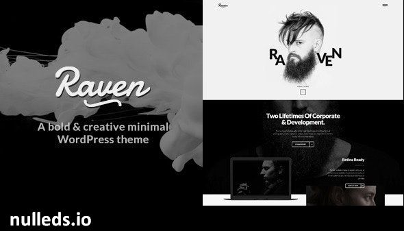 Raven -  Creative Black White Minimal WordPress Theme