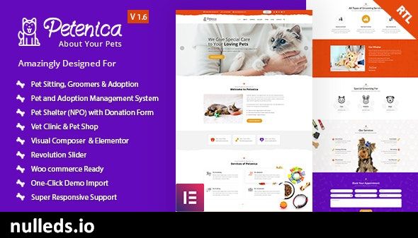 Petenica: Pet Sitter and Adoption WordPress Theme