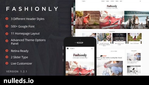 Fashionly - Fashion Blog Theme