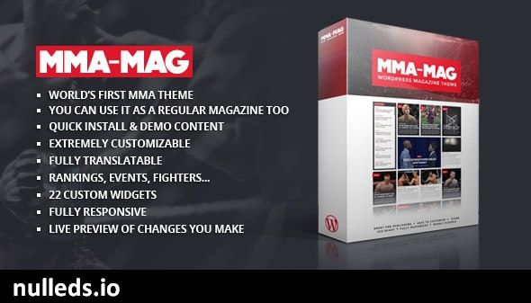 MMA Sports Magazine Theme