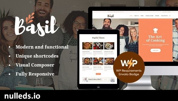 Basil | Cooking Classes and Workshops WordPress Theme