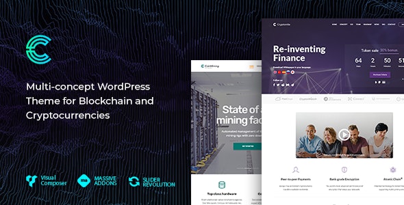 Cryptonite - Blockchain and Cryptocurrencies WordPress Theme