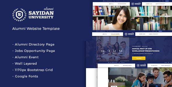 Sayidan - University Alumni WP theme