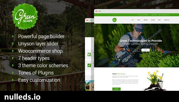 Greenscape - Lawn Mowing & Garden Landscaping WordPress Theme