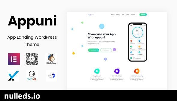 Appuni - App Landing WordPress Theme