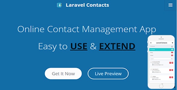 LaraContact – Online Contact Management App