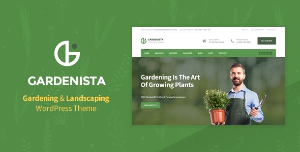 Gardenista - Landscaping and Business WordPress Theme