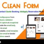 Clean Form - PHP Working Contact Quote Booking JobApply Reservation Multi-purpose Form