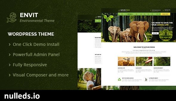 Envit – An Environmental WordPress theme