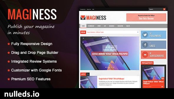 Maginess – Flexible Magazine WordPress Theme