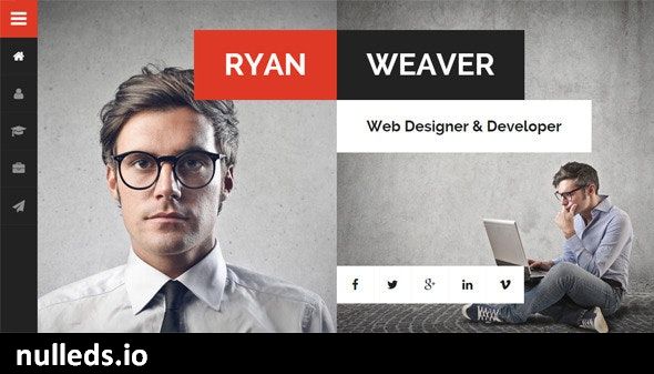 Divergent - Personal Vcard Resume WordPress Theme