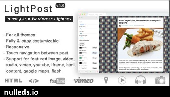 LightPost Wordpress - Lightbox for Wordpress Post