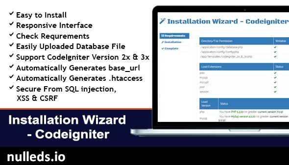 Installation Wizard - CodeIgniter