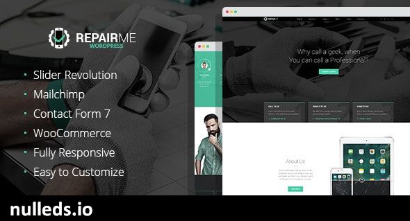 RepairMe - Gadgets & Home Appliance Fixing Workshop WordPress theme