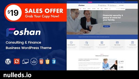 Foshan - Finance, Consulting Business WordPress Theme