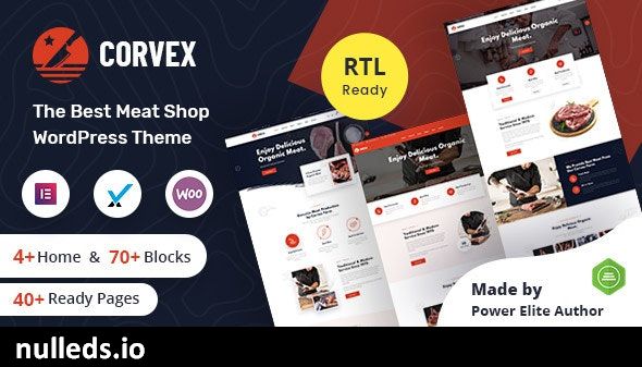 Corvex - Butcher & Meat Shop WordPress Theme + RTL