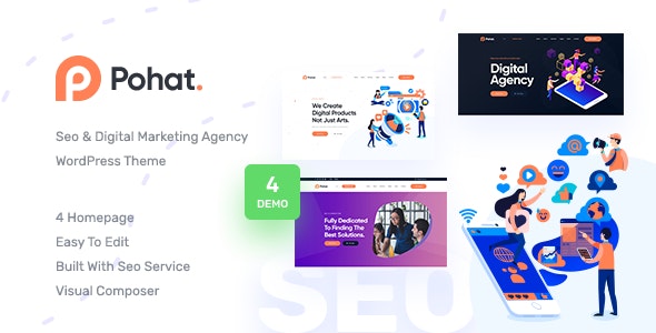 Pohat - SEO & Digital Marketing Agency WordPress Theme