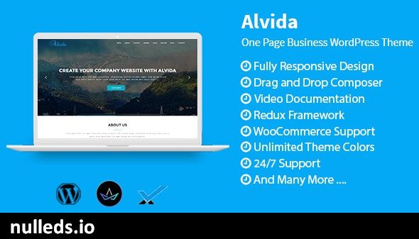 Alvida - One Page Business WordPress Theme