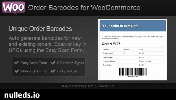 v2.9 Order Barcodes for WooCommerce